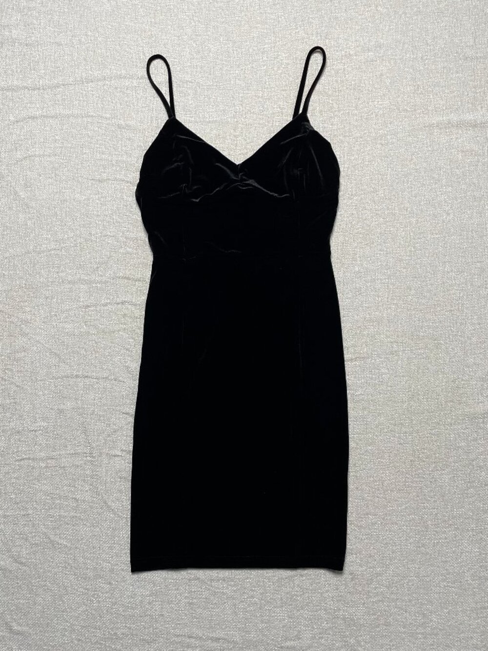 H&M Black Velvet Mini Dress Size M Whimsigoth Y2K Glam